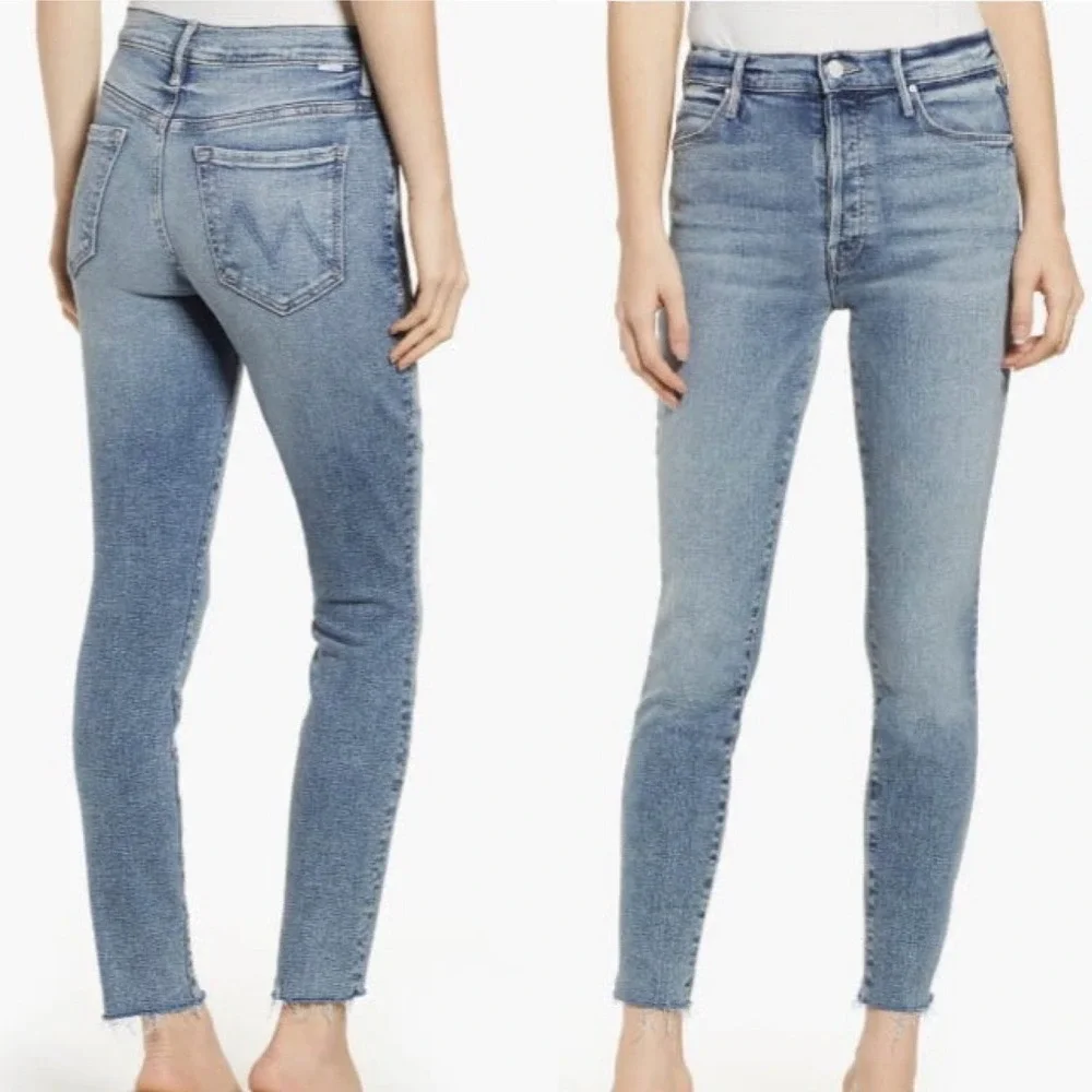 Mother The Stunner Ankle Fray in Whiplash Jeans Size 27 Skinny Jeans